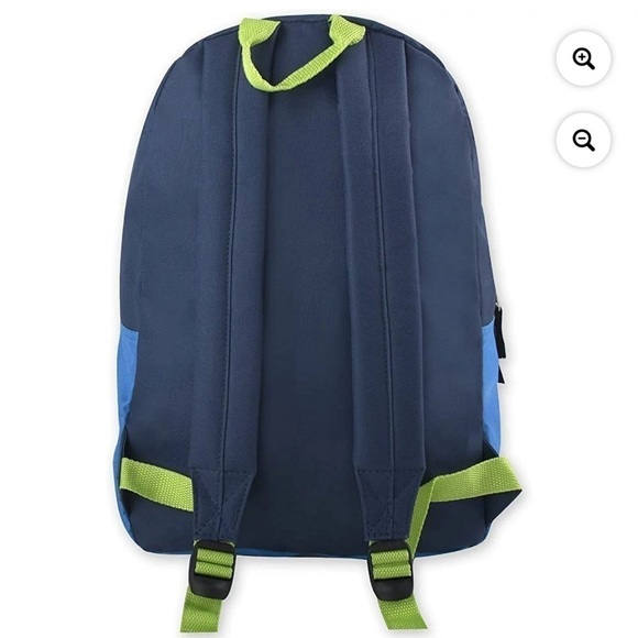 School backpack Multi-Color Adjustable Padded Shoulder Straps - Navy Blue 3 set - Picture 11 of 16